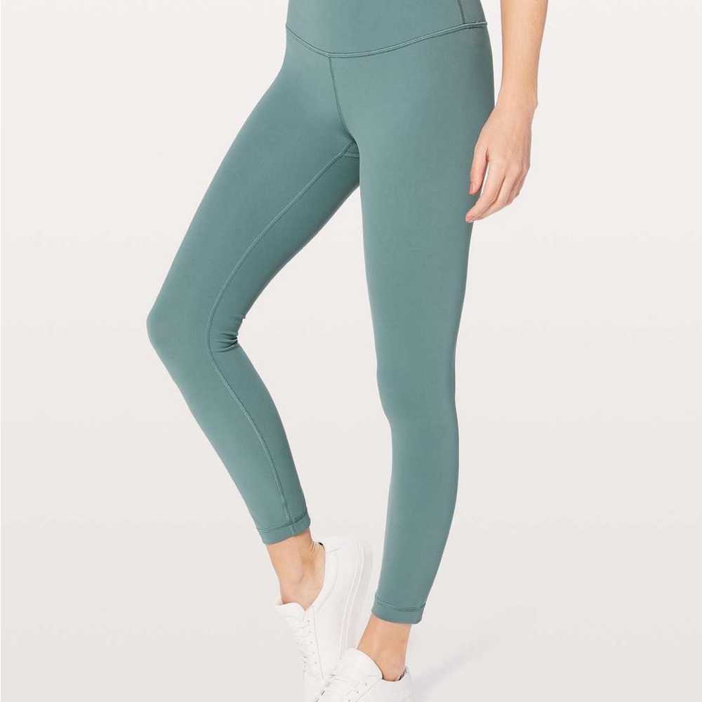 Lululemon / 2 / High-Waist Green Blue Align Leggings / Spring Pastel 27 inch